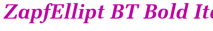 ZapfEllipt BT Bold Italic